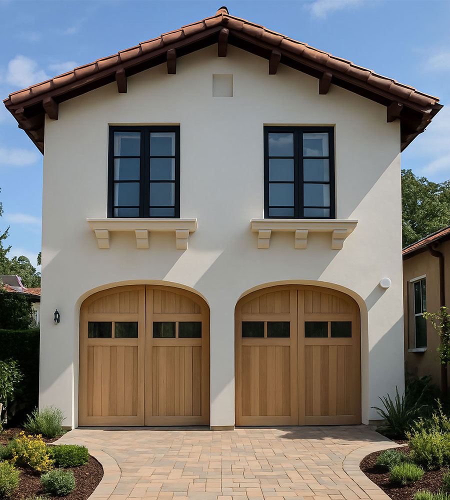 Classic Carriage House look with a Mediterranean twist