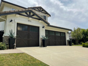 Amarr bead board door in black Architecture